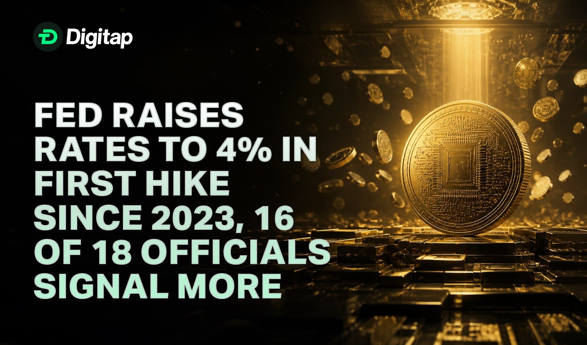 Fed Raises Rates to 4% in First Hike Since 2023, 16 of 18 Officials Signal More